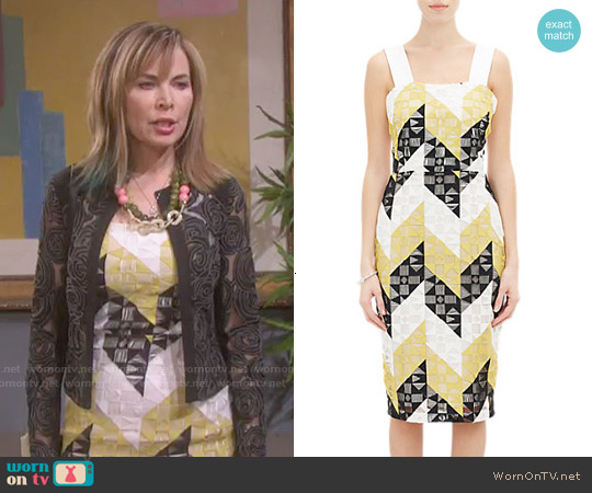 ALC Crochet Overlay Karin Dress worn by Kate Roberts (Lauren Koslow) on Days of our Lives