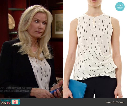 ALC Dae Lightning Bolt Top worn by Brooke Logan (Katherine Kelly Lang) on The Bold and the Beautiful