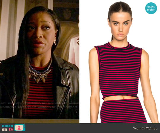 ALC Dan Striped Crop Top worn by Zayday Williams (Keke Palmer) on Scream Queens