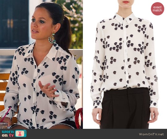 ALC Falling Iris Print Song Blouse worn by Rachel Bilson on Hart of Dixie