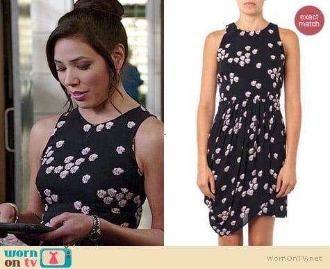 ALC Eva Falling Iris Dress worn by Michaela Conlin on Bones