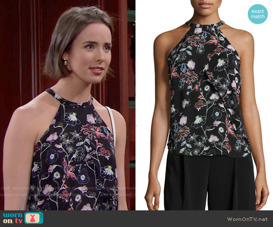 ALC Iggy Floral Top worn by Ivy Forrester (Ashleigh Brewer) on The Bold and the Beautiful