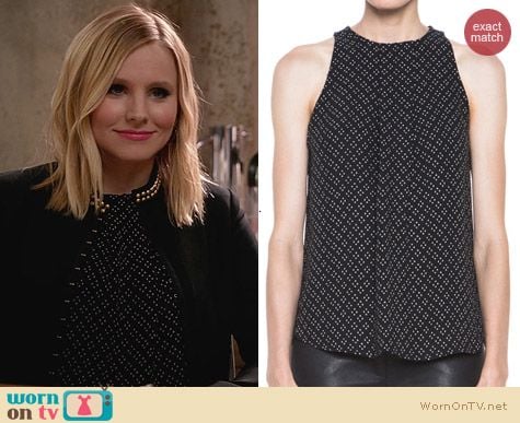 ALC Lacett Top in Arrow Star Black worn by Kristen Bell on House of Lies