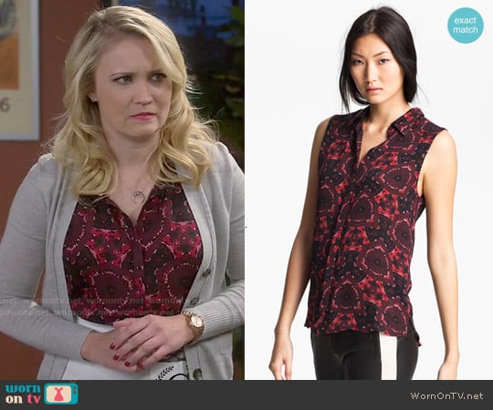 ALC Mackay Print Top worn by Gabi Diamond (Emily Osment) on Young and Hungry