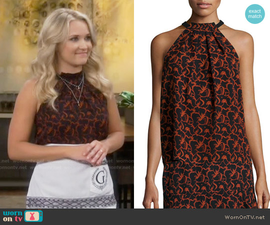 ALC Mari Top in Black / Rust worn by Gabi Diamond (Emily Osment) on Young and Hungry