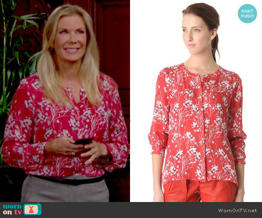 ALC Molly Blouse worn by Brooke Logan (Katherine Kelly Lang) on The Bold and the Beautiful