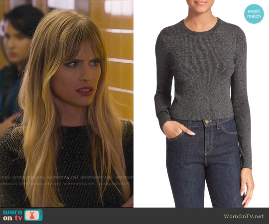 ALC Rene Metallic Sweater worn by Brooke Maddox (Carlson Young) on Scream