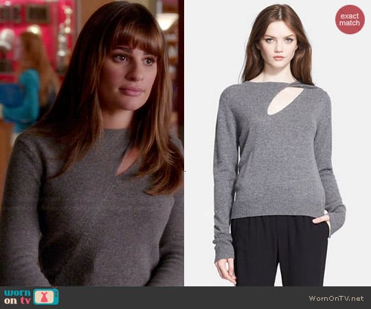 ALC Twist Detail Sweater worn by Lea Michele on Glee