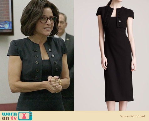 Alexander McQueen Trompe L'Oeil Bolero Dress worn by Julia Louis Drefus on Veep