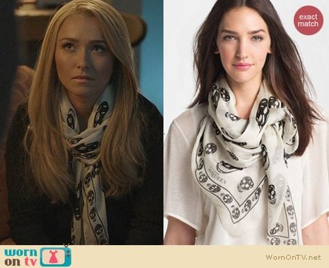 Alexander McQueen Classic Skull Scarf worn by Hayden Panettiere on Nashville