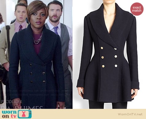 Alexander McQueen Double Breasted Blazer worn by Viola Davis on HTGAWM