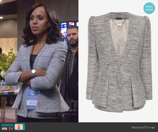 Alexander McQueen Fold Peplum Jacket worn by Olivia Pope (Kerry Washington) on Scandal