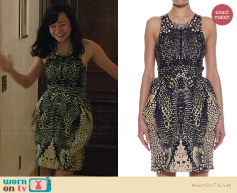 Alexander McQueen Kaleidoscope Crocodile Party Dress worn by Yunjin Kim on Mistresses