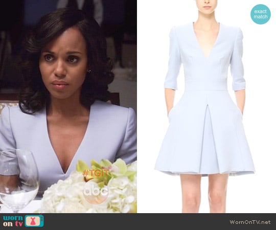 Alexander McQueen Pleated Fit & Flare Dress worn by Olivia Pope (Kerry Washington) on Scandal