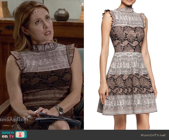 Alexander McQueen Ruffled Trim Dress worn by Maura Isles (Sasha Alexander) on Rizzoli and Isles