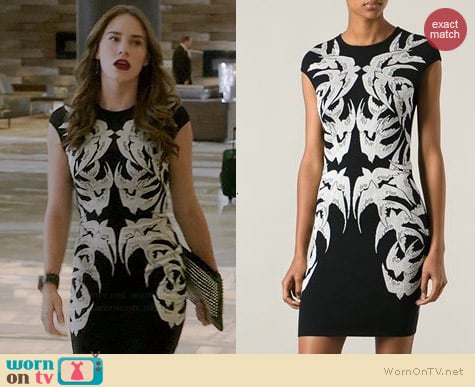 Alexander McQueen Swallow Embroidered Dress worn by Christa Allen on Revenge