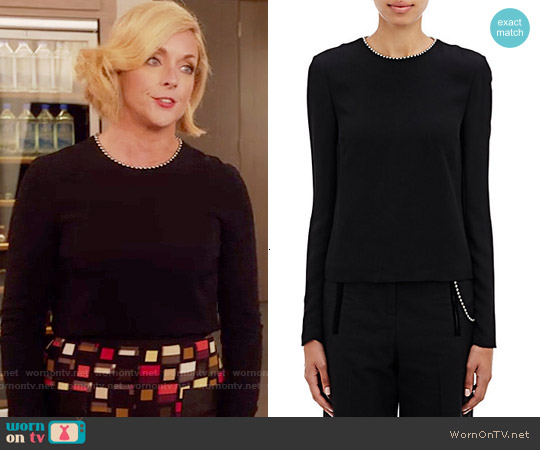 Alexander Wang Ball Chain Top worn by Jacqueline Voorhees (Jane Krakowski) on Unbreakable Kimmy Schmidt