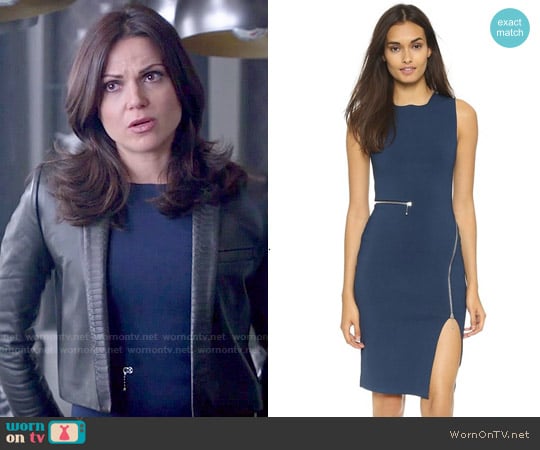 Alexander Wang Fitted Tank Zip Dress worn by Regina Mills (Lana Parrilla) on Once Upon A Time