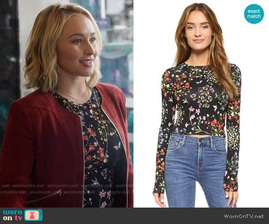 Alice & Olivia Delaina Floral Top worn by Juliette Barnes (Hayden Panettiere) on Nashville