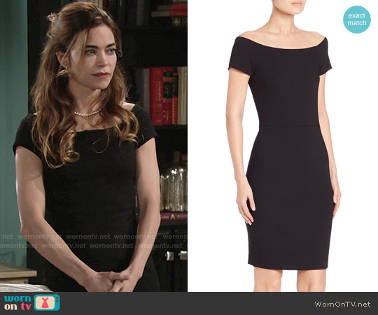 Alice & Olivia Aleah Dress worn by Victoria Newman (Amelia Heinle) on The Young and the Restless