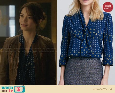 Alice + Olivia Arie Blouse worn by Krisin Kreuk on BATB