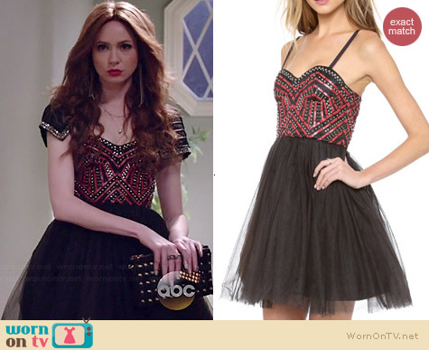 Alice + Olivia Audrie Dress worn by Karen Gillan on Selfie