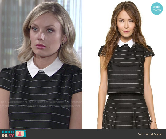 Alice + Olivia 'Blake' Top worn by Abby Newman (Melissa Ordway) on The Young and the Restless