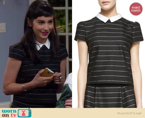 Alice + Olivia Blake Boxy Top worn by Molly Ephraim on Last Man Standing