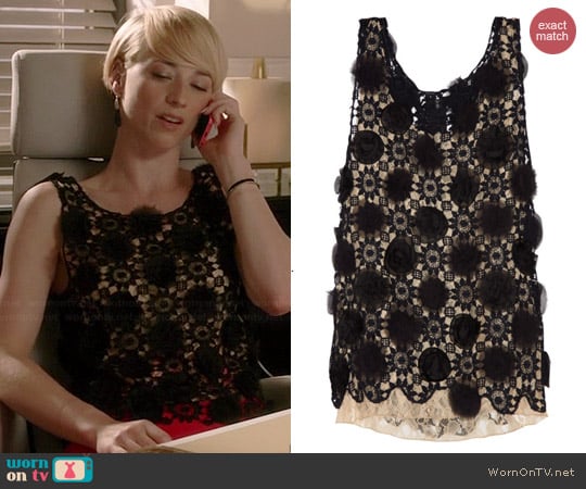 Alice + Olivia Briony Top worn by Karine Vanasse on Revenge