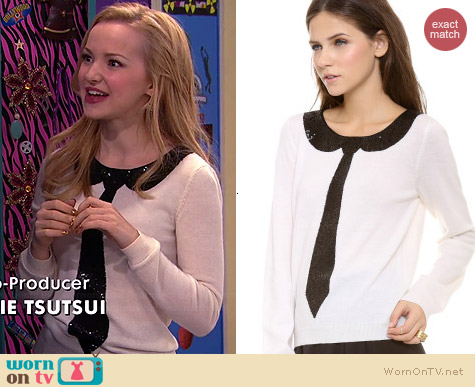 Alice + Olivia Delray Sweater worn by Dove Cameron on Liv & Maddie