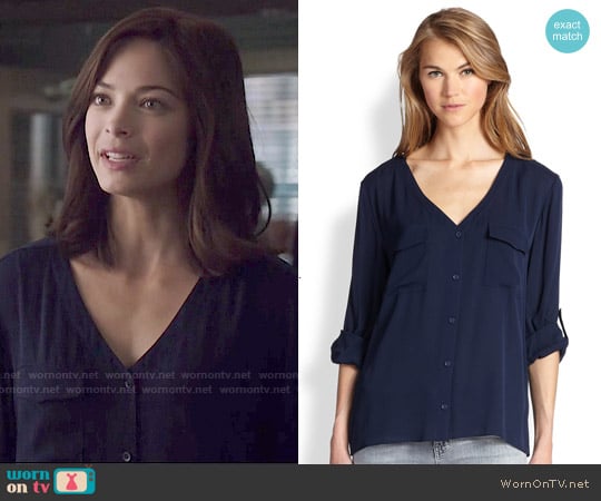 Alice + Olivia Donnie Blouse worn by Catherine Chandler (Kristin Kreuk) on Beauty and the Beast