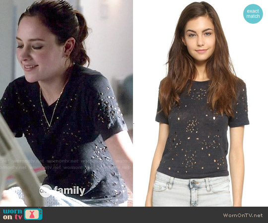 AIR by Alice + Olivia Embellished Crop Top worn by Brenna Carver (Haley Ramm) on Chasing Life