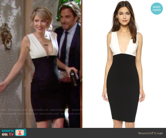 Alice + Olivia Esmira Dress worn by Caroline Spencer (Linsey Godfrey) on The Bold and the Beautiful