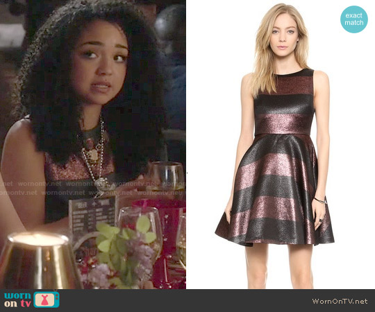 Alice + Olivia Foss Stripe Dress worn by Beth (Aisha Dee) on Chasing Life