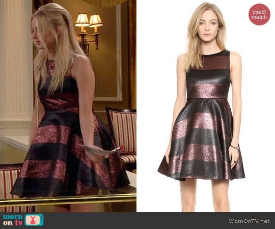 Alice + Olivia Foss Stripe Dress worn by Justine Lupe on Cristela