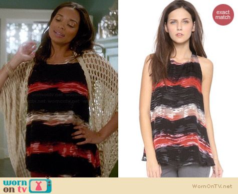 Alice + Olivia Haber Swing Tank worn by Rochelle Aytes on Mistresses