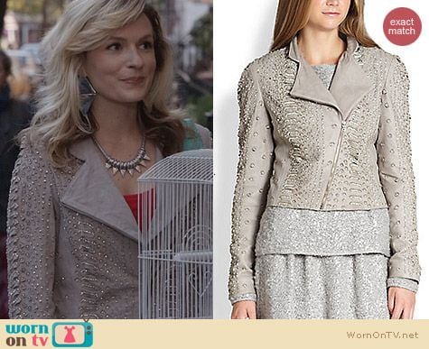 Alice + Olivia Jace Embellished Jacket worn by Lindsey Gort on The Carrie Diaries