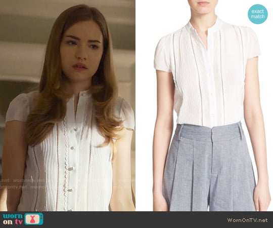 Alice + Olivia Jaclyn Top worn by Emma Duval (Willa Fitzgerald) on Scream