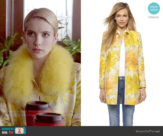 Alice + Olivia Laney A-Line Coat worn by Chanel Oberlin (Emma Roberts) on Scream Queens