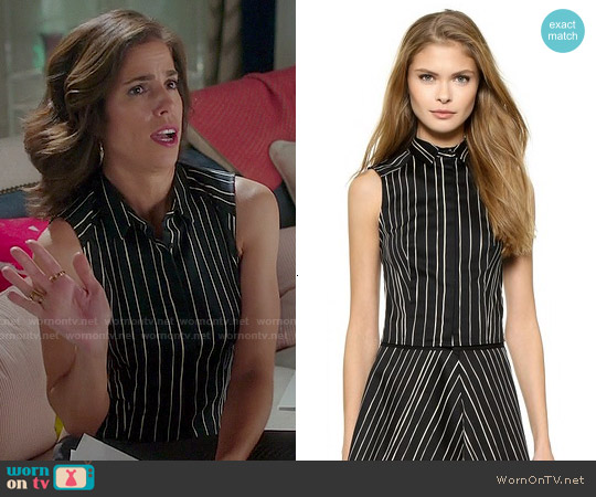 Alice + Olivia Lea Striped Top worn by Marisol Duarte (Ana Ortiz) on Devious Maids