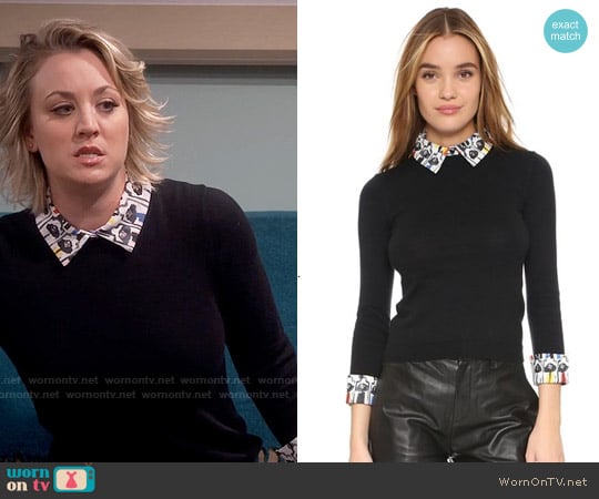 Alice & Olivia Malee Sweater in Stacey Montage worn by Penny Hofstadter (Kaley Cuoco) on The Big Bang Theory