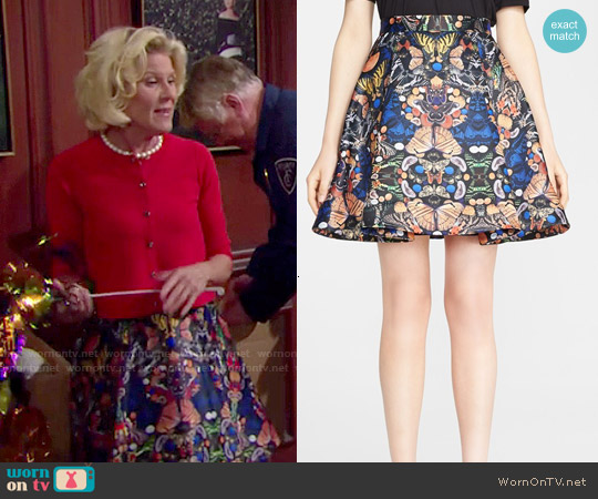 Alice & Olivia Nyla Skirt worn by Pamela Douglas (Alley Mills) on The Bold and the Beautiful