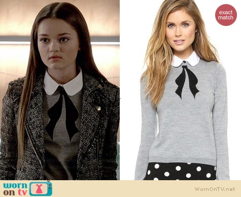 Alice + Olivia Ribbon Bow Sweater worn by Ciara Bravo on Red Band Society