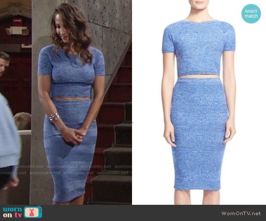 Alice + Olivia Solange Top and Morena Skirt worn by Lily Winters (Christel Khalil) on The Young and the Restless