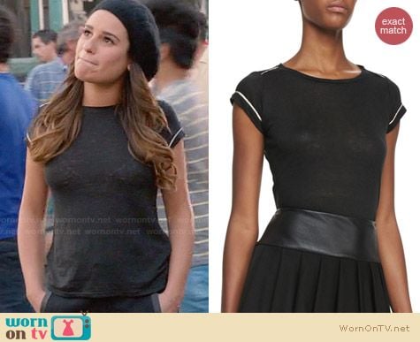 Alice + Olivia 'Tran' Tee worn by Lea Michele on Glee