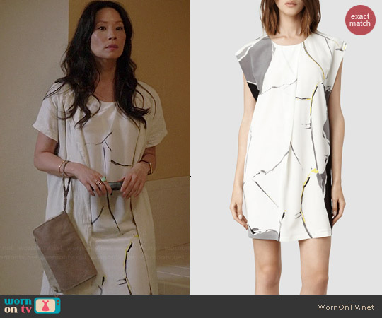 All Saints Anais Torn Dress worn by Lucy Liu on Elementary