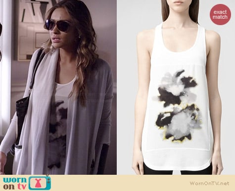 All Saints Aura Tank worn by Shay Mitchell on PLL