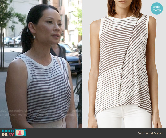 All Saints Caper Bar Tank worn by Joan Watson (Lucy Liu) on Elementary