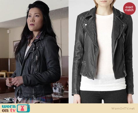 All Saints Cargo Biker Jacket worn by Jadyn Wong on Scorpion