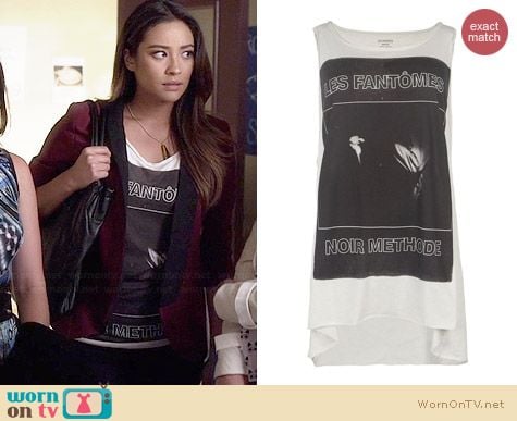 All Saints Fantomas Method Vest worn by Shay Mitchell on PLL